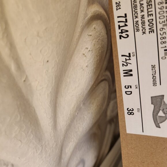 Clarks "Giselle Dove" Black Nubuck Wedge Sandals. Leather. NIB. Size 7.5 - Picture 3 of 9